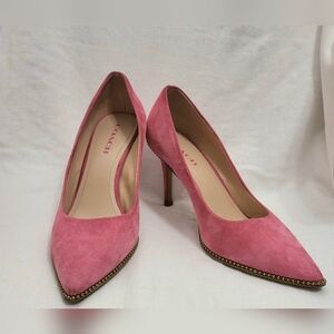 Coach Pink Women's Waverly Beadchain Suede Pumps, Size 11B